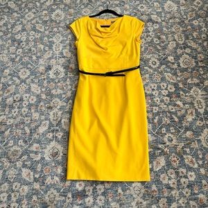 EEUC Classiques Entier yellow dress with belt size 8